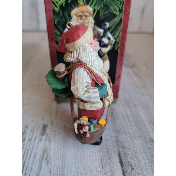 Hallmark 1997 Santa's Merry path folk art ornament Xmas - Picture 3 of 7